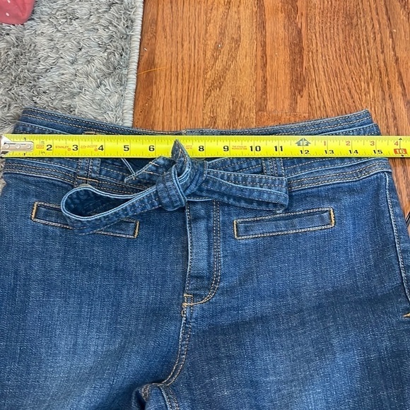 Anthropologie Pilcro Boho 90s Straight Leg High Waist Tie Front Jeans - Picture 10 of 13